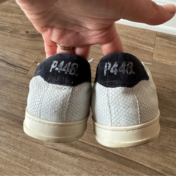 P448 jack leather suede snake print sparkle size 41 - Picture 4 of 13